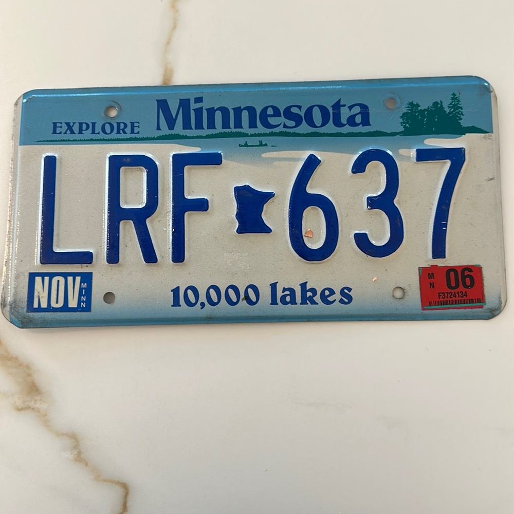 Minnesota  license plate